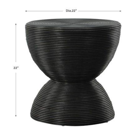 Bongo Black Rattan Side Table