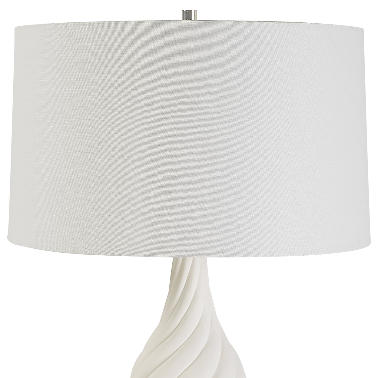 Uttermost Twisted Swirl Twisted Swirl White Table Lamp