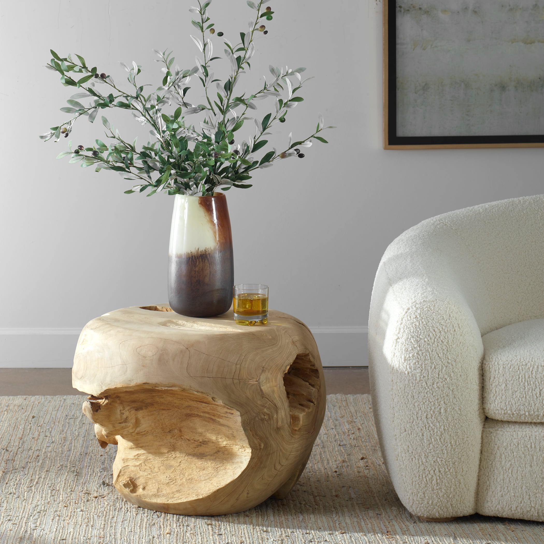 Sola Handcrafted Teak Side Table