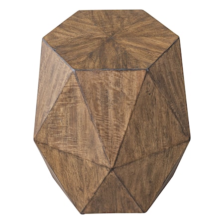 Honey Geometric Accent Table