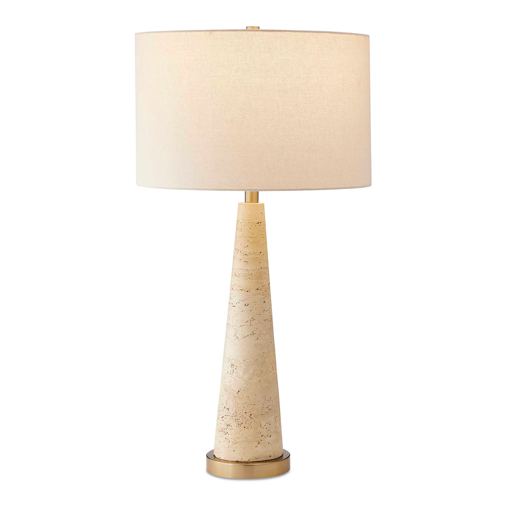 Perkins Travertine Table Lamp