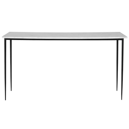 Nightfall White Marble Console Table