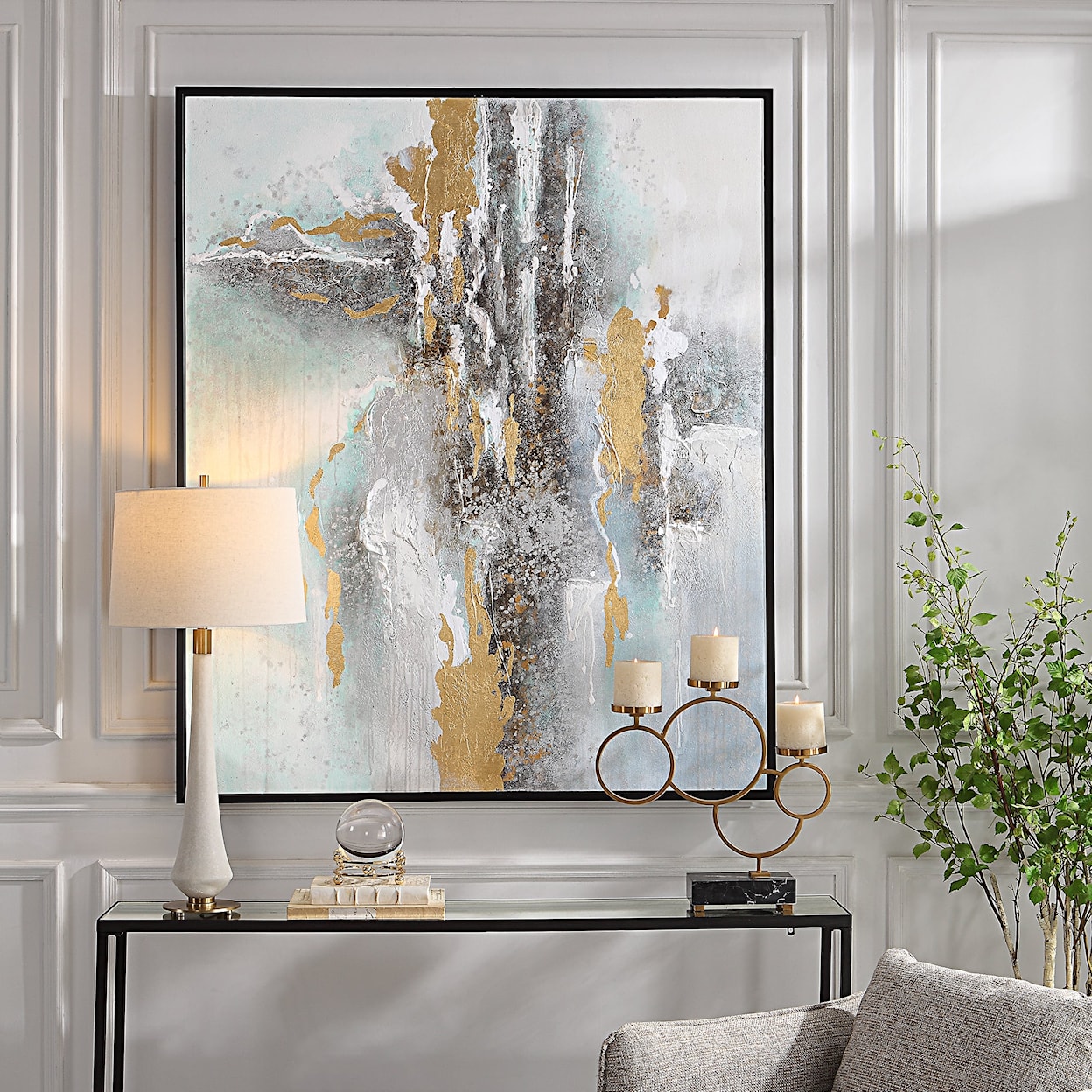 Uttermost Mountain Mist Mountain Mist Hand Painted Canvas