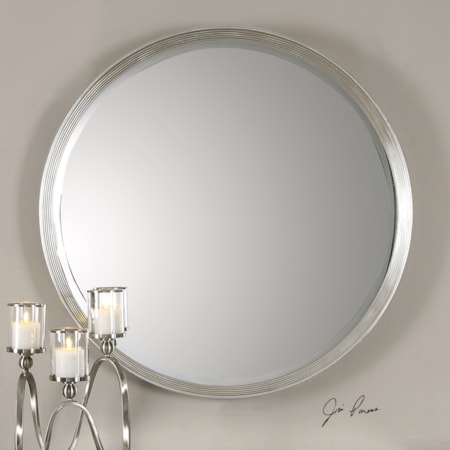 Serenza Round Silver Mirror