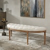 Uttermost Accent Furniture - Benches Leggett Tufted White Bench