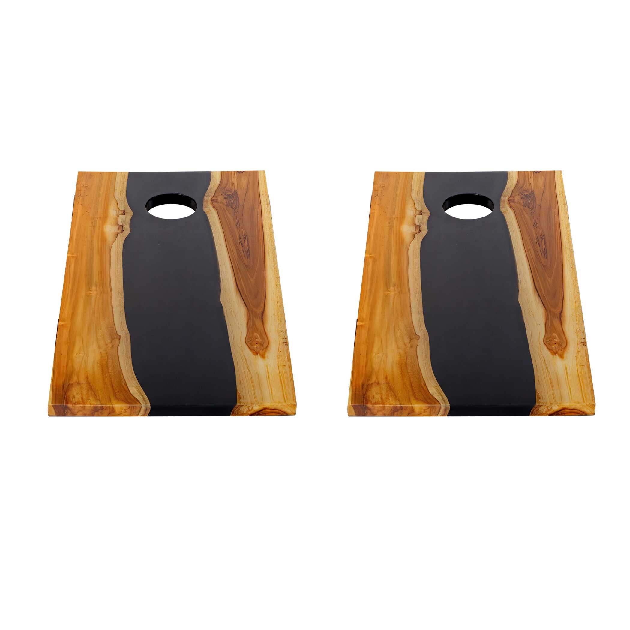 Uttermost Clearwood Cornhole Clearwood Black Cornhole Game