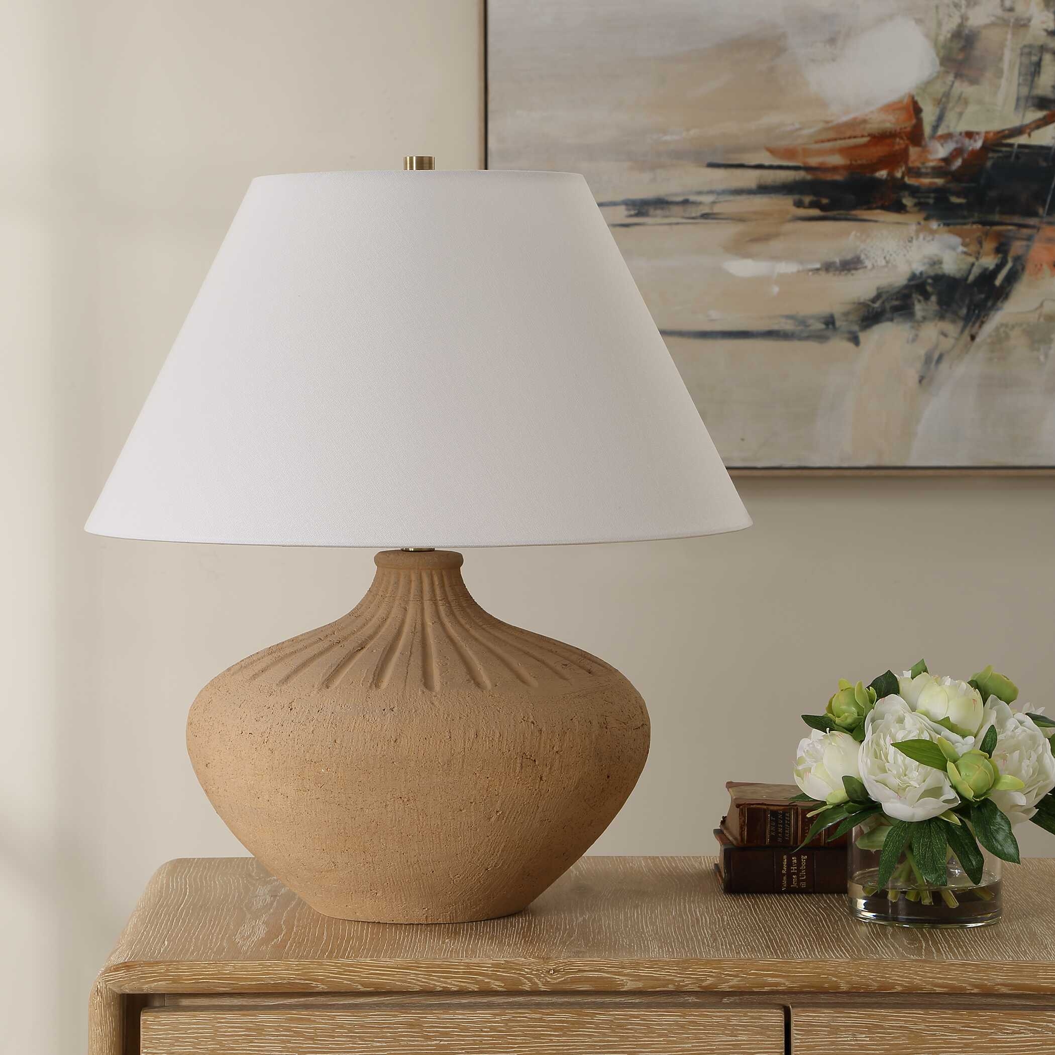 Eldon Terracotta Table Lamp