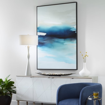 Waves Framed Canvas Abstract Art