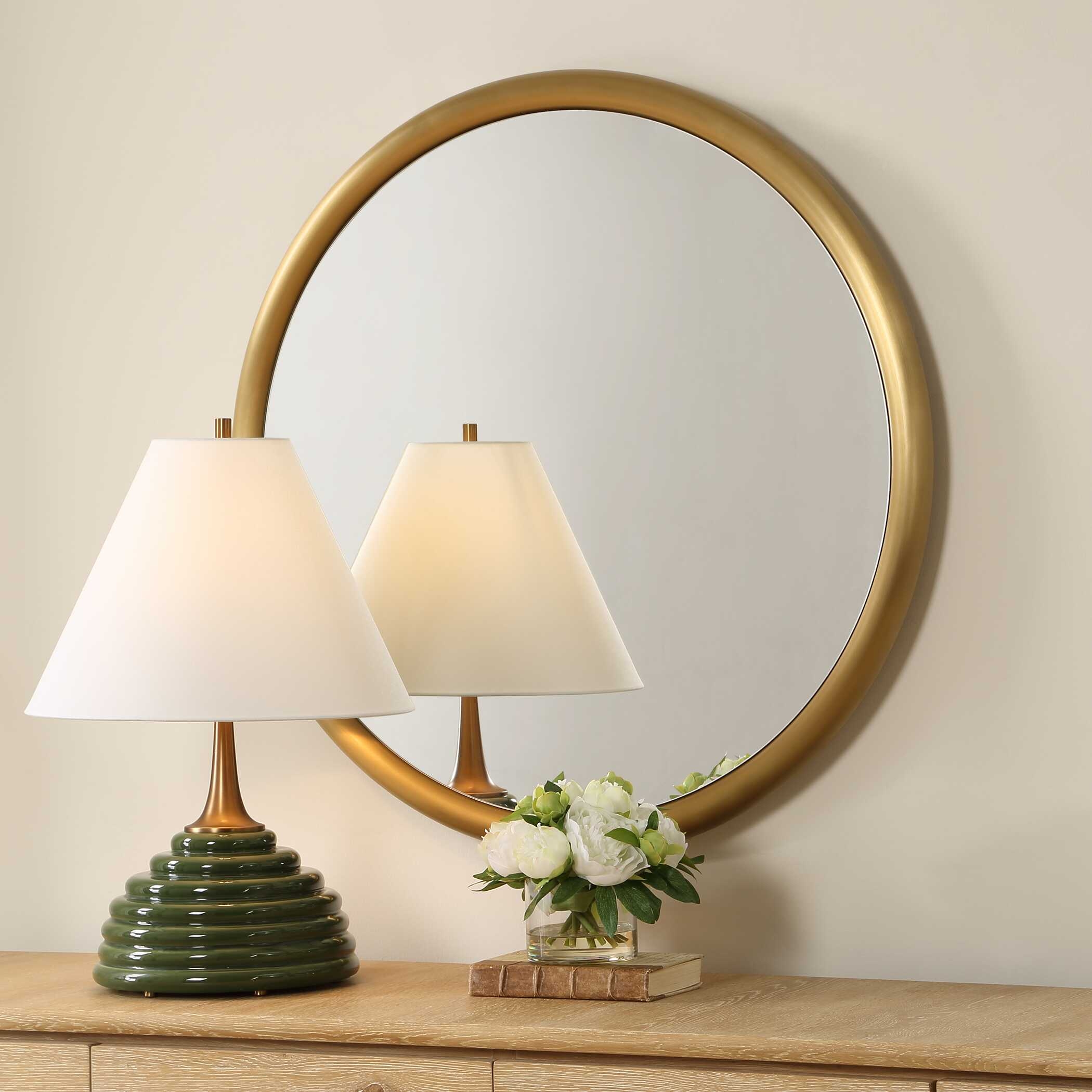 Uttermost Atkinson Atkinson Modern Brass Round Mirror