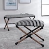 Uttermost Accent Furniture - Benches Braddock Striped Bench