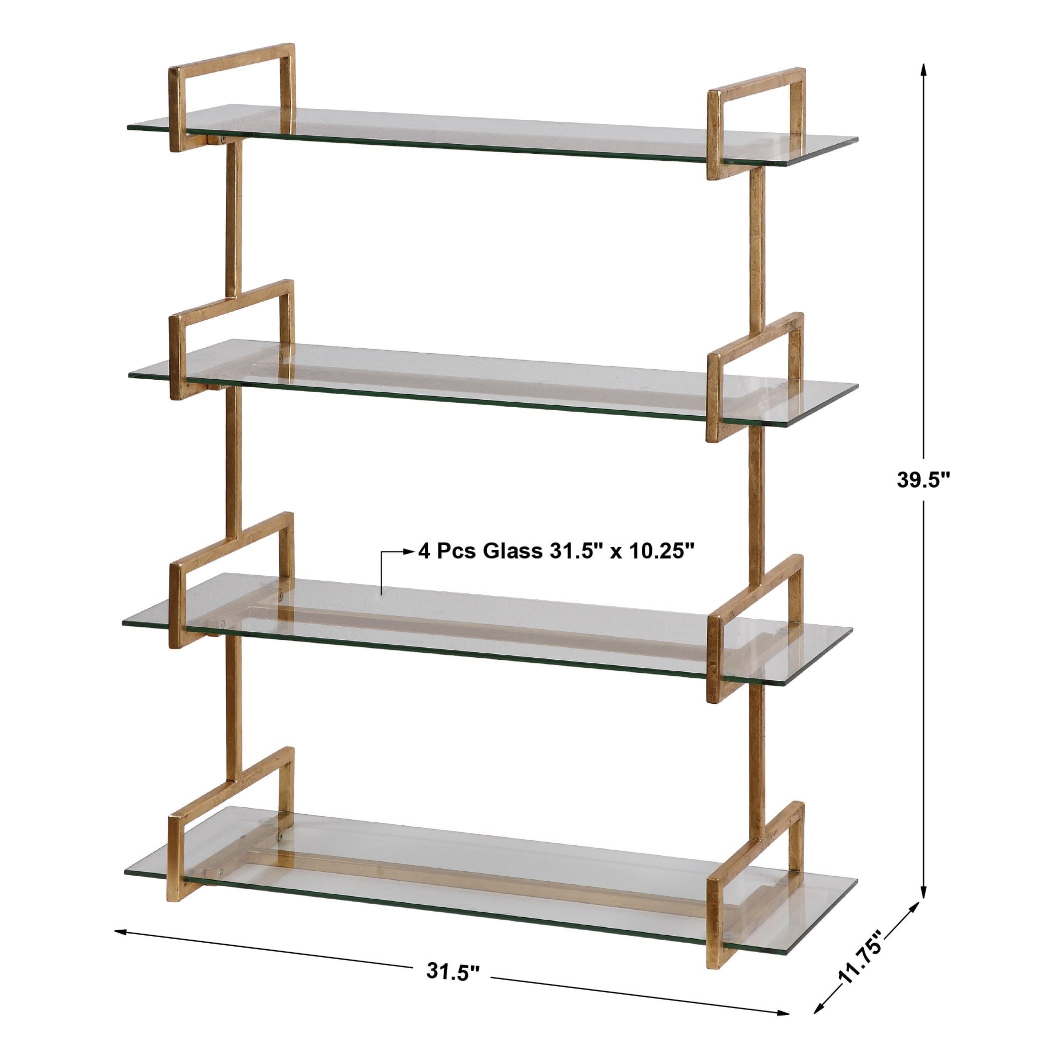 Auley Gold Wall Shelf
