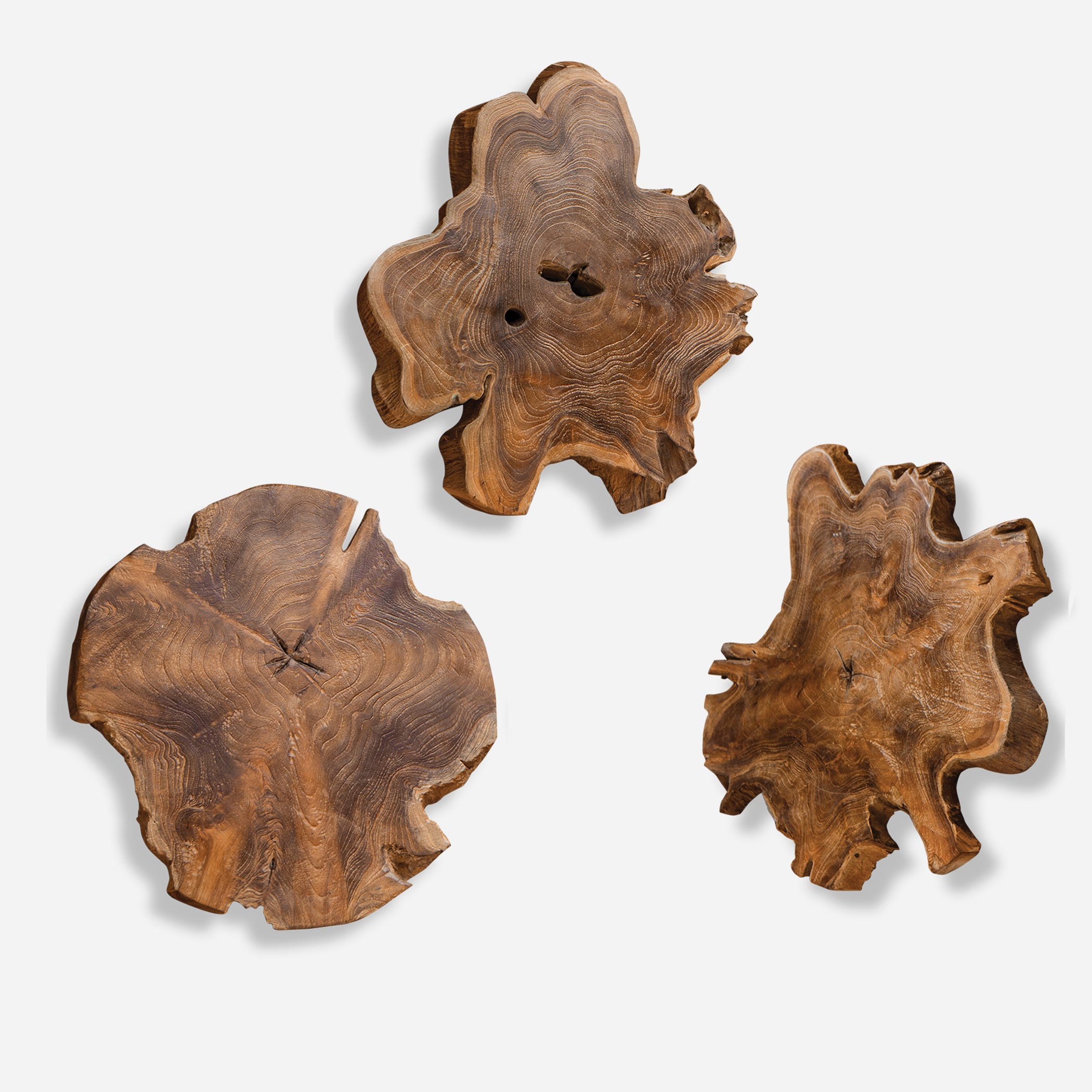 Kalani Teak Wall Art (Set of 3)