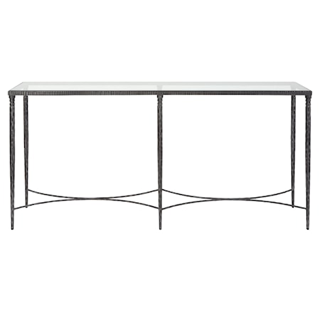 Console Table with Glass Top