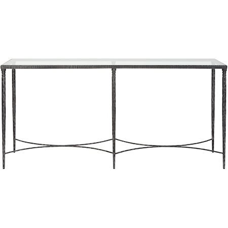 Console Table with Glass Top