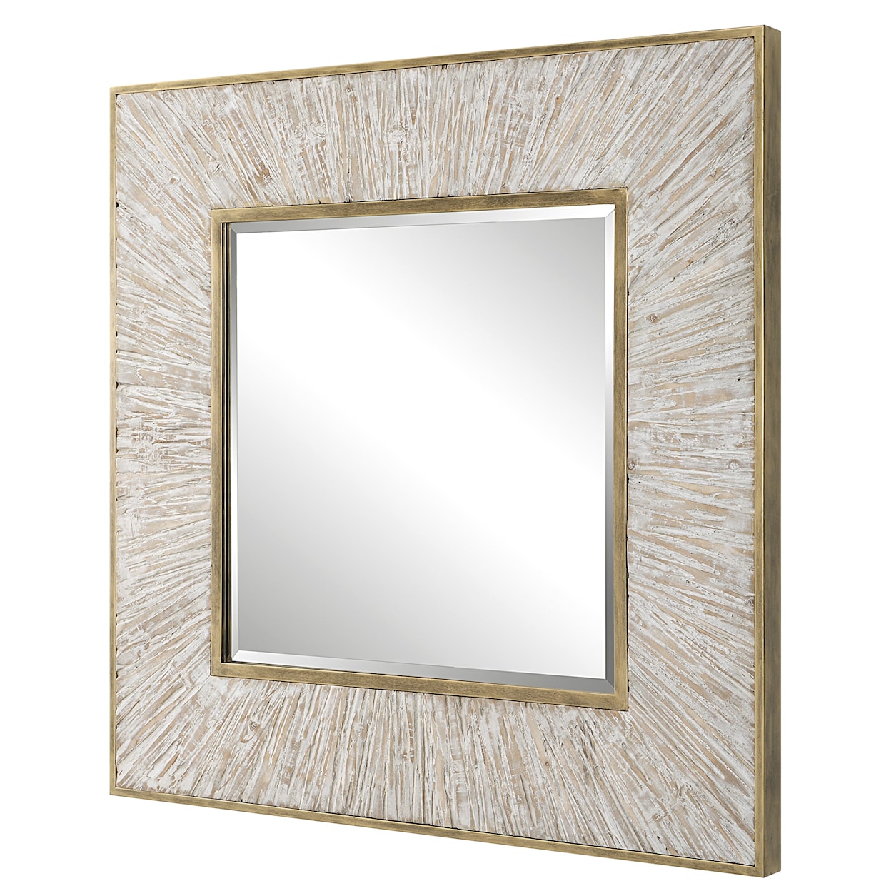 Uttermost Wharton Wharton Whitewashed Square Mirror