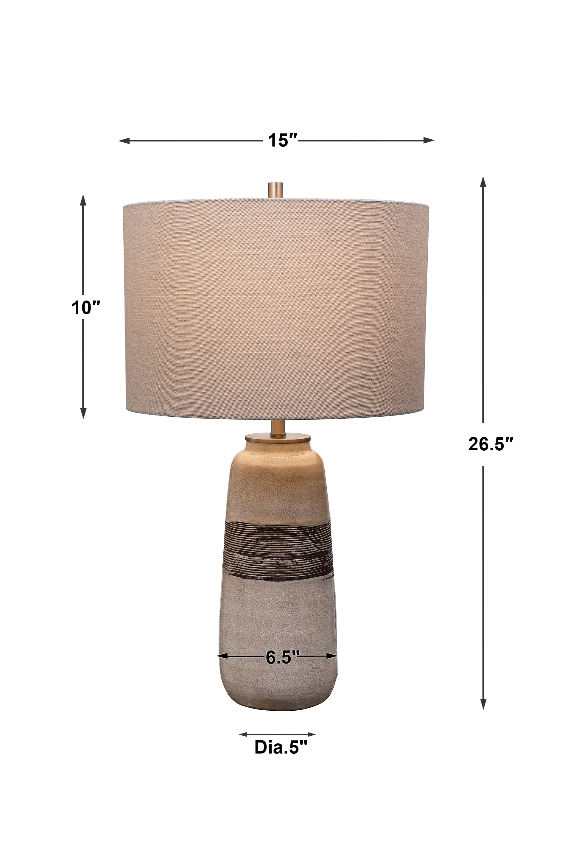 Uttermost Table Lamps White Crackle Table Lamp