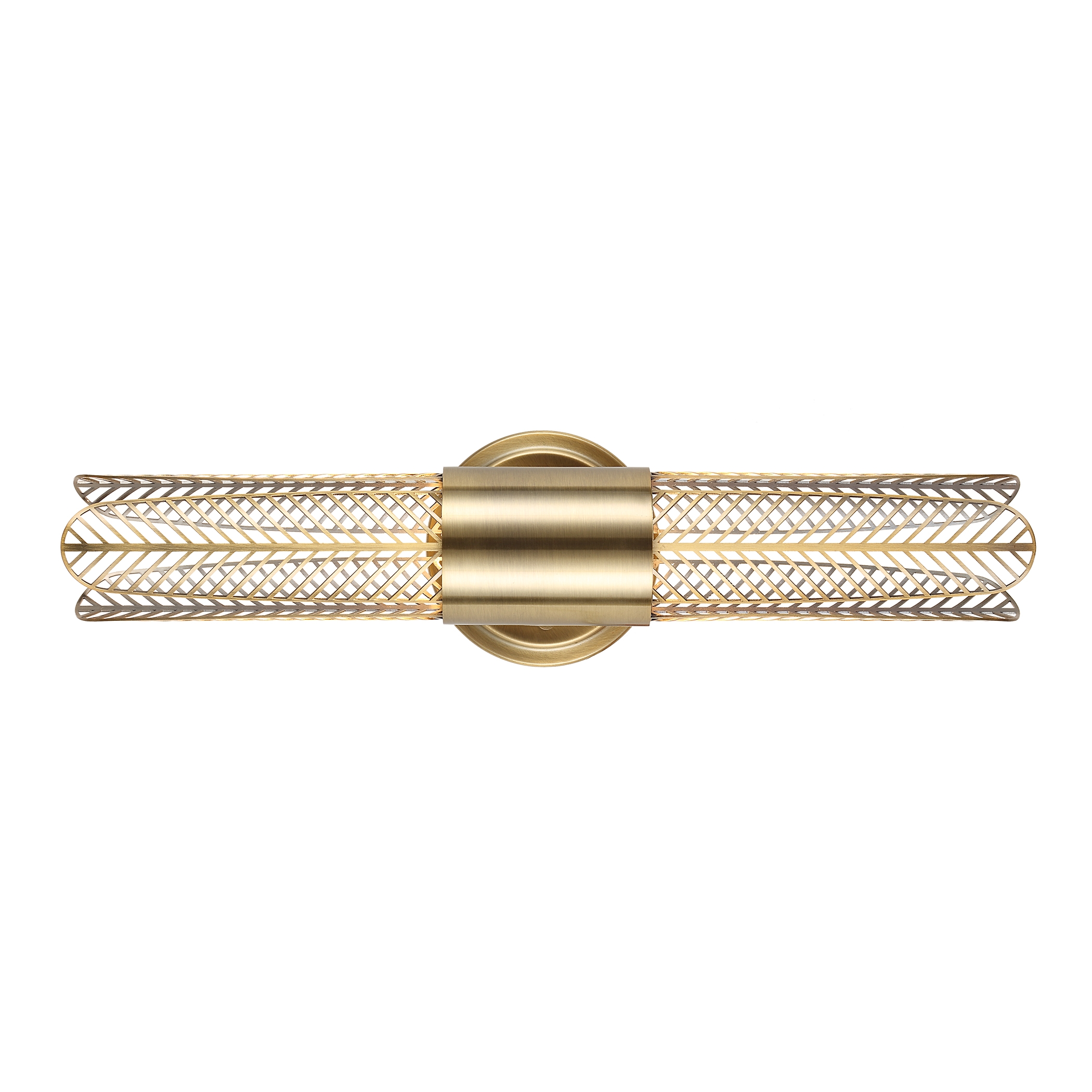 Cret 2 Light Led Brass Sconce