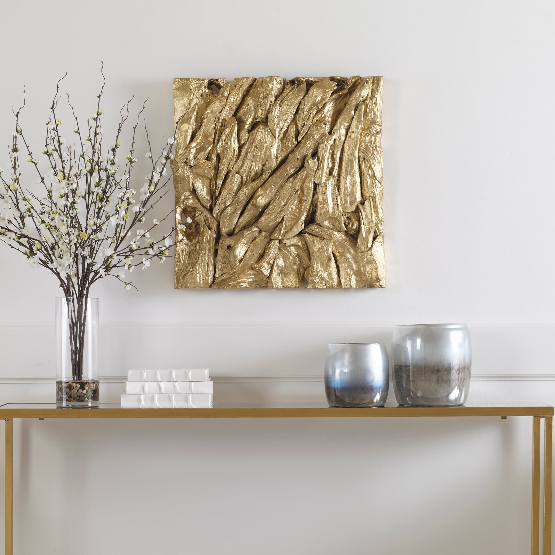Uttermost Rio Rio Gold Wood Wall Décor