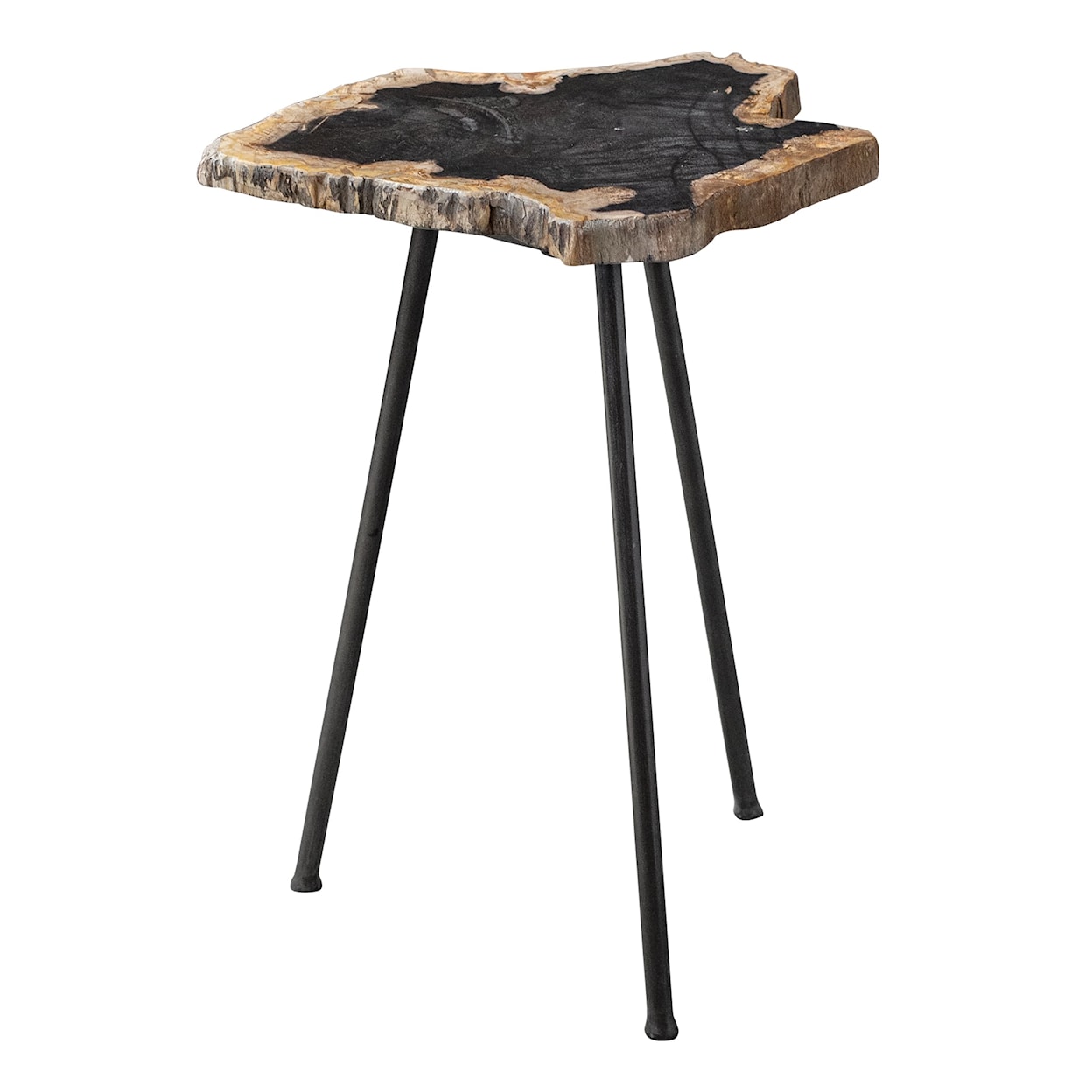 Uttermost Accent Furniture - Occasional Tables Mircea Petrified Wood Accent Table