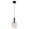 Uttermost Lighting Fixtures - Pendant Lights Campester 1 Light Watered Glass Mini Pendant