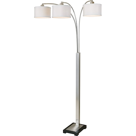 Bradenton Nickel 3 Light Floor Lamp