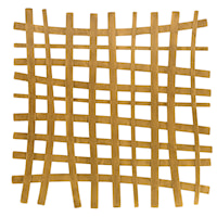 Gridlines Gold Metal Wall Decor