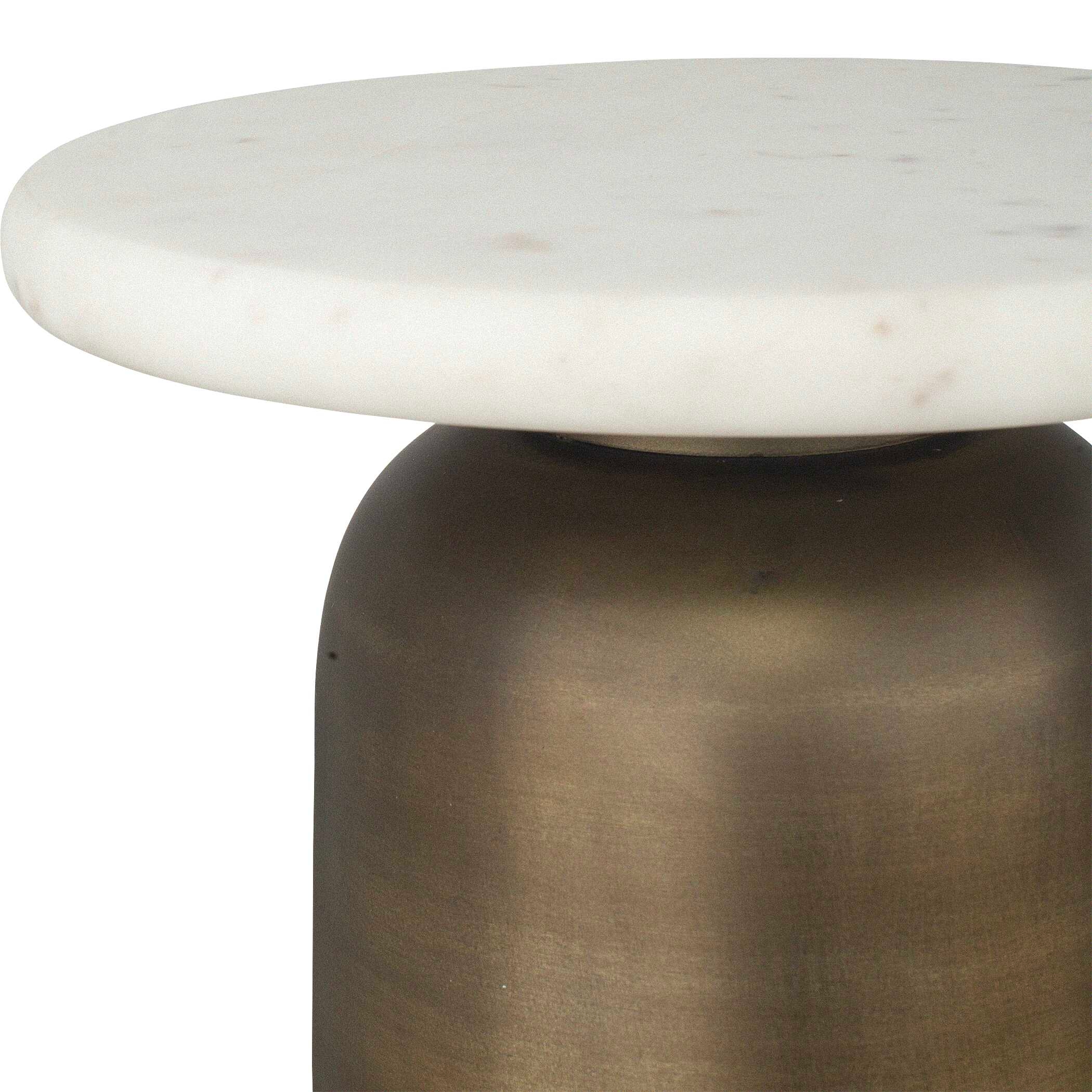 Reiss Marble &amp; Brass Drink Table