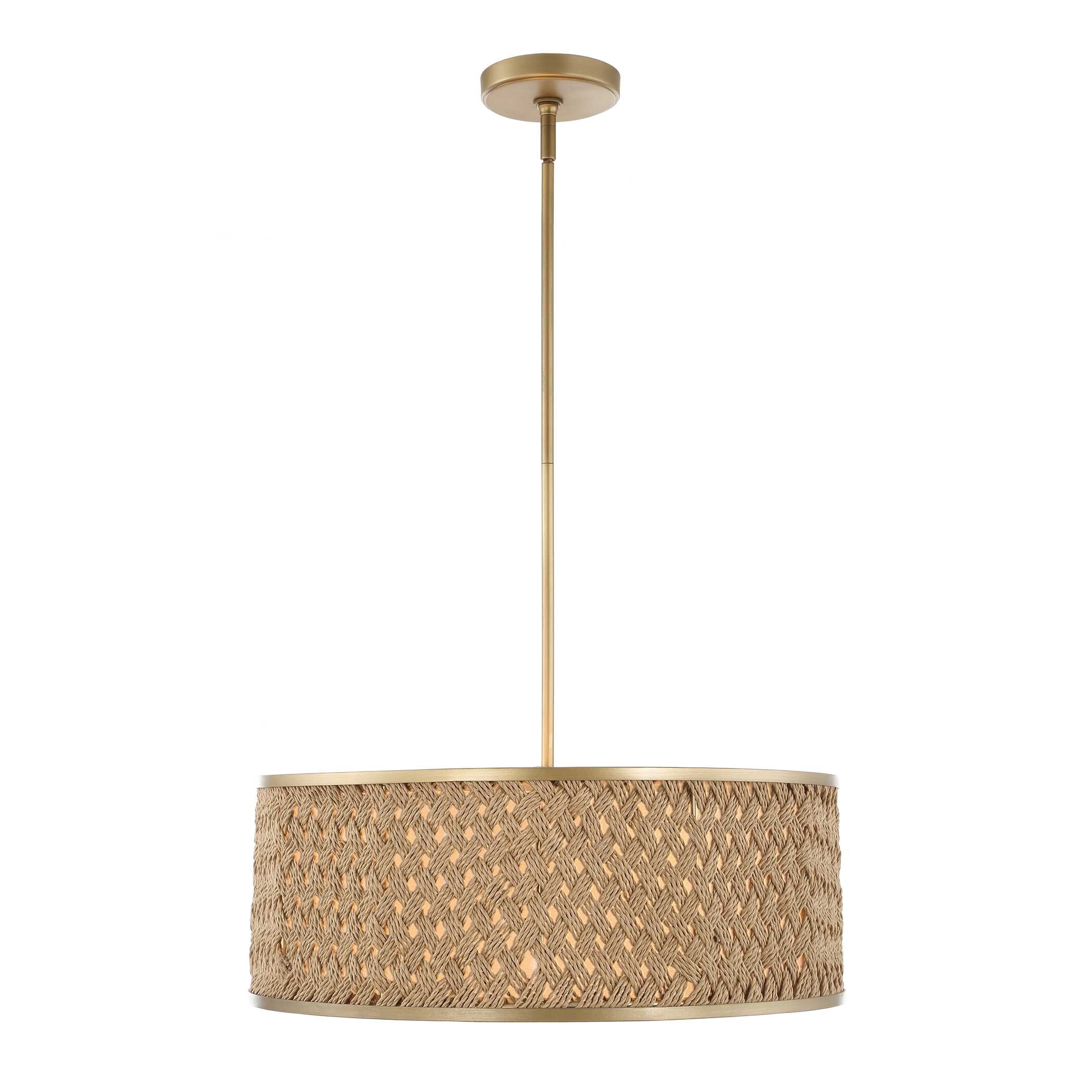 Uttermost Pinchot Pinchot 4 Light Rattan Drum Pendant