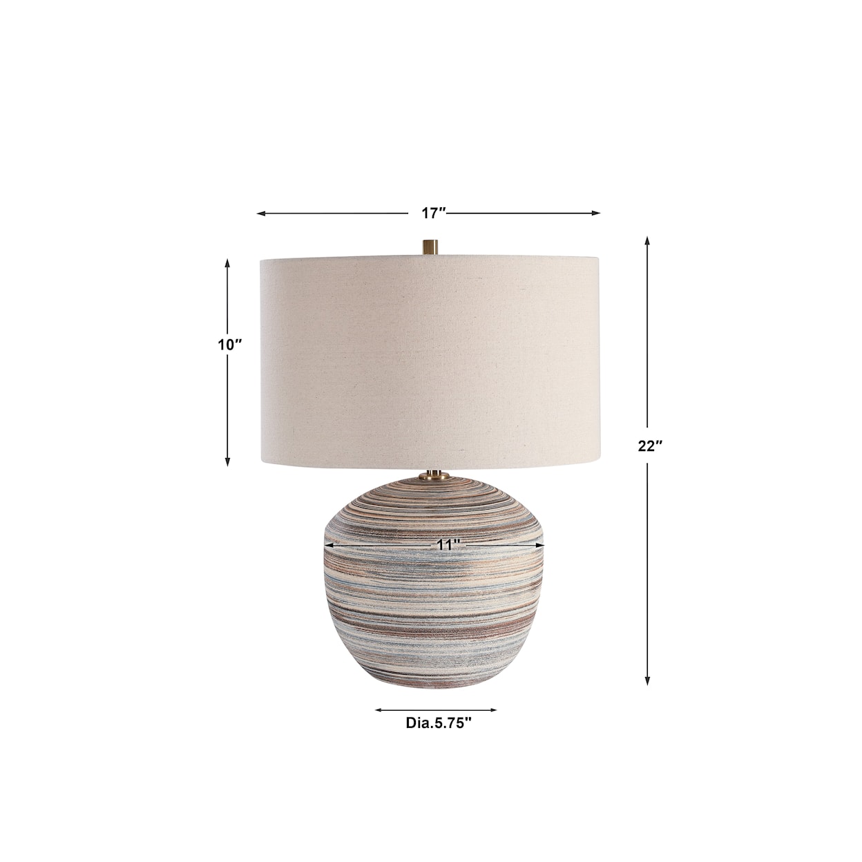 Uttermost Accent Lamps Prospect Striped Accent Lamp