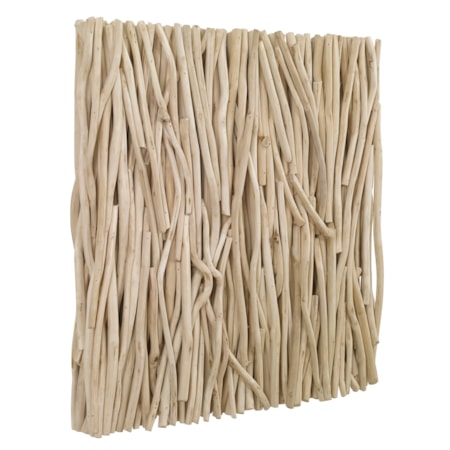 Square Bleached Wood Wall Decor