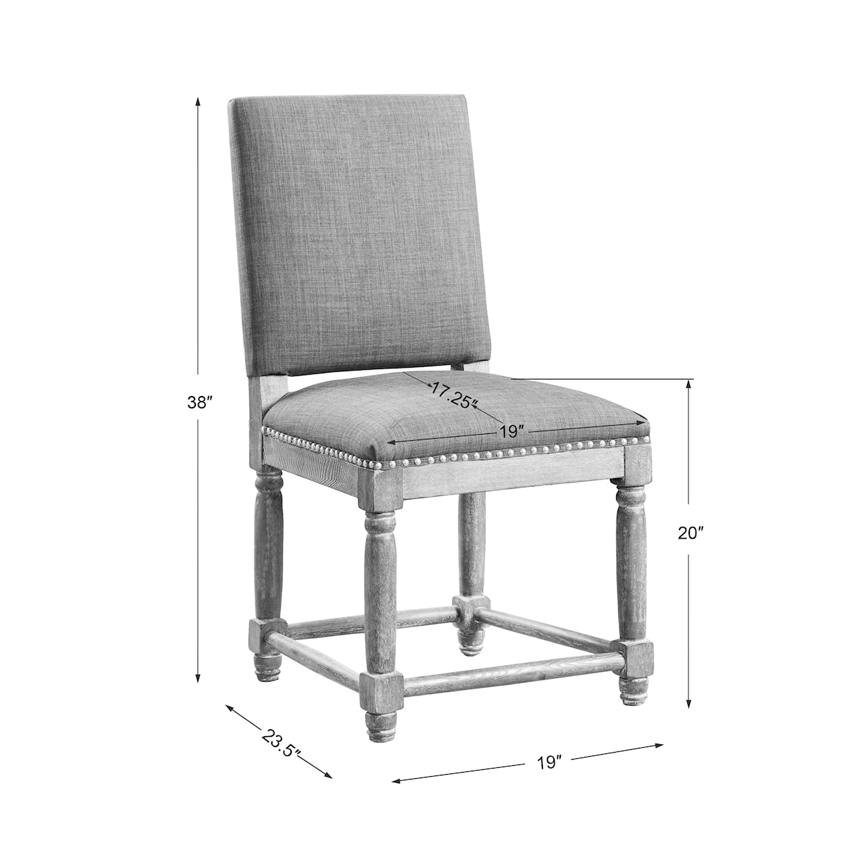 Uttermost Accent Furniture - Accent Chairs Laurens Gray Accent Chair