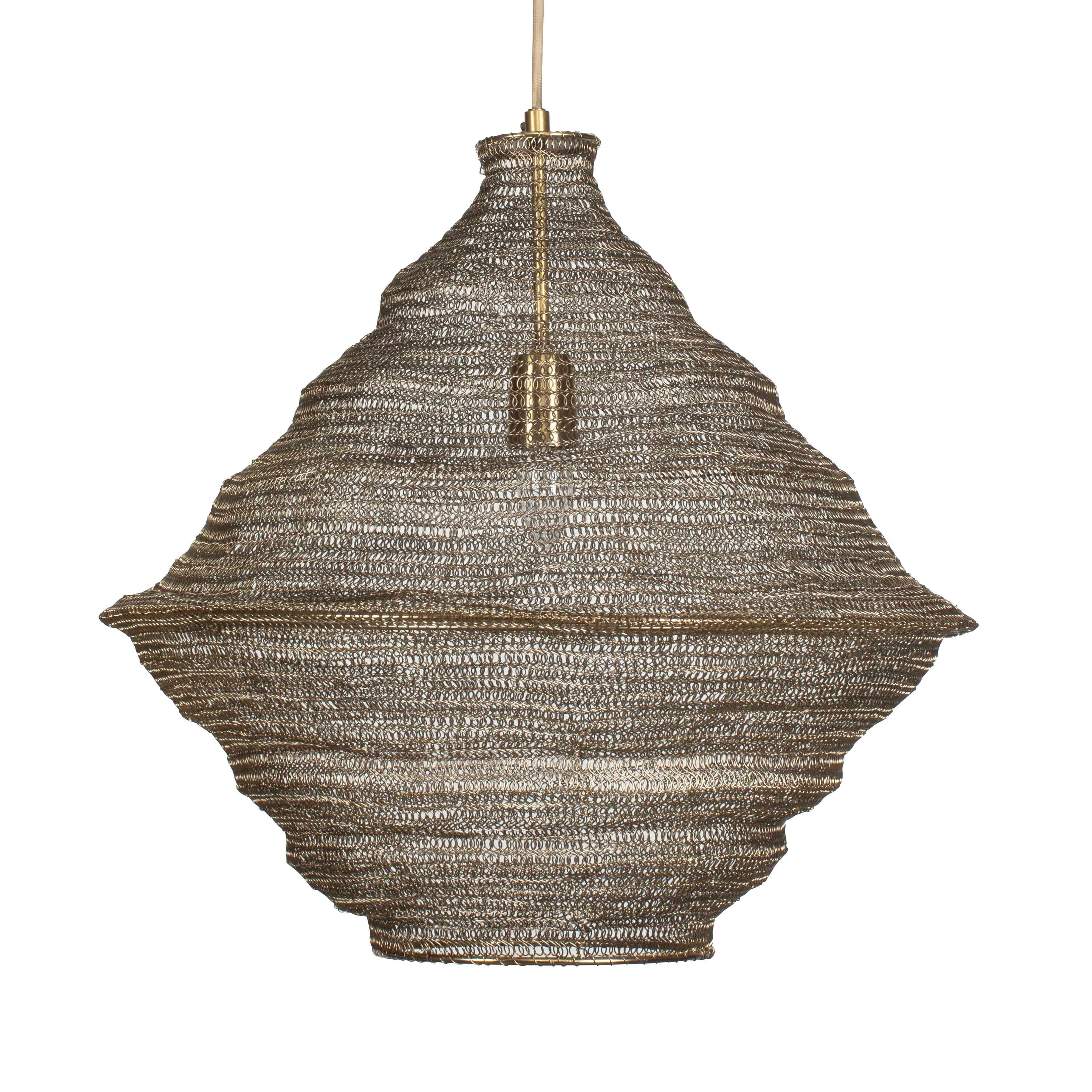 Uttermost Sigh Sigh Woven Brass 1 Light Pendant