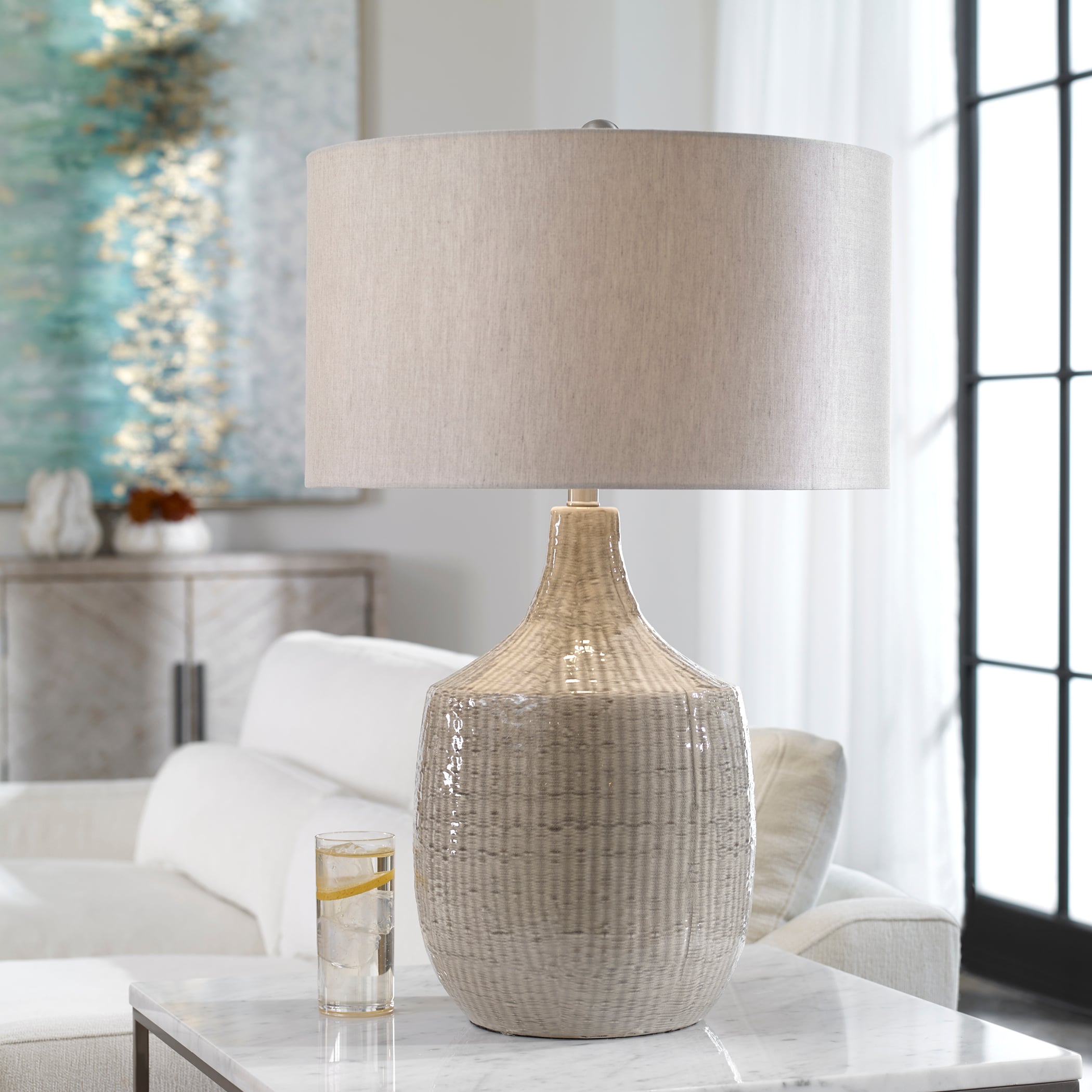 Uttermost Table Lamps Felipe Gray Table Lamp