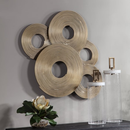 Ahmet Gold Rings Wall Decor