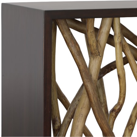 Teak Maze Console Table