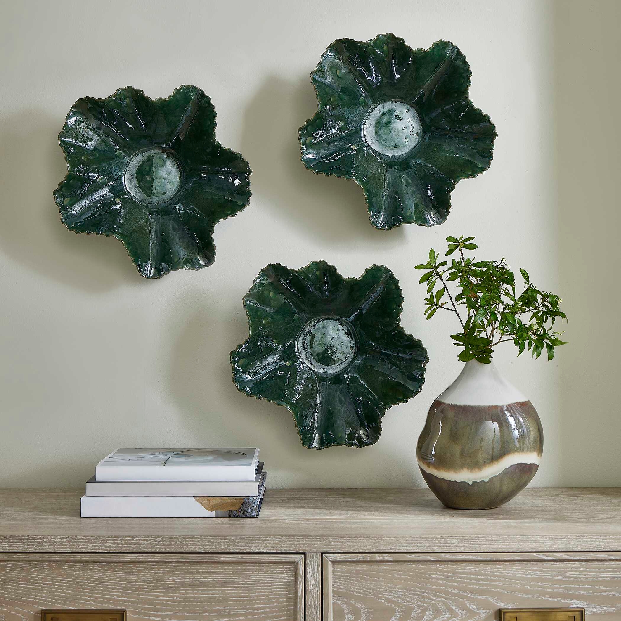 Verdant Bloom Emerald Outdoor Bowl