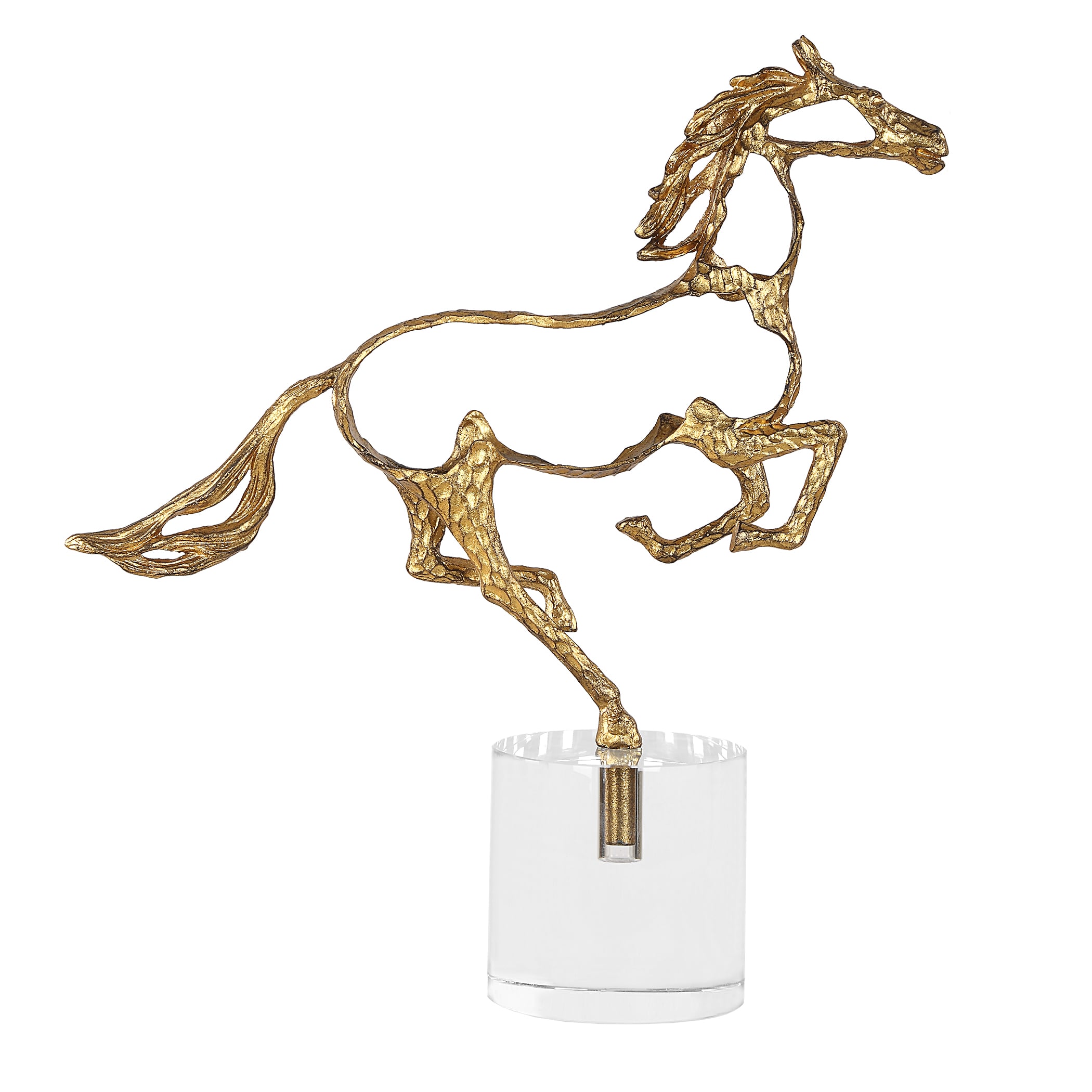 Uttermost Gallop Gallop Gold Sculpture