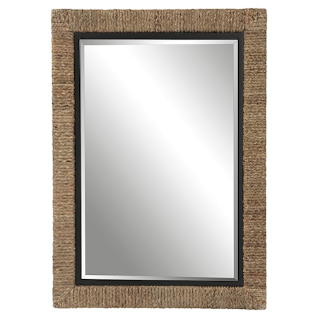 Island Braided Straw Mirror