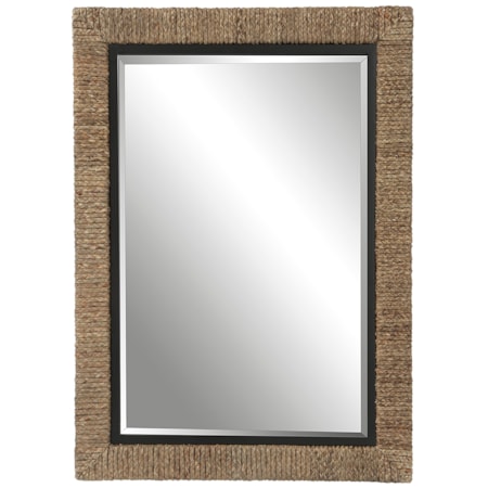 Island Braided Straw Mirror