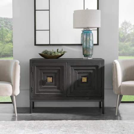 Aiken Dark Walnut 2-Door Cabinet