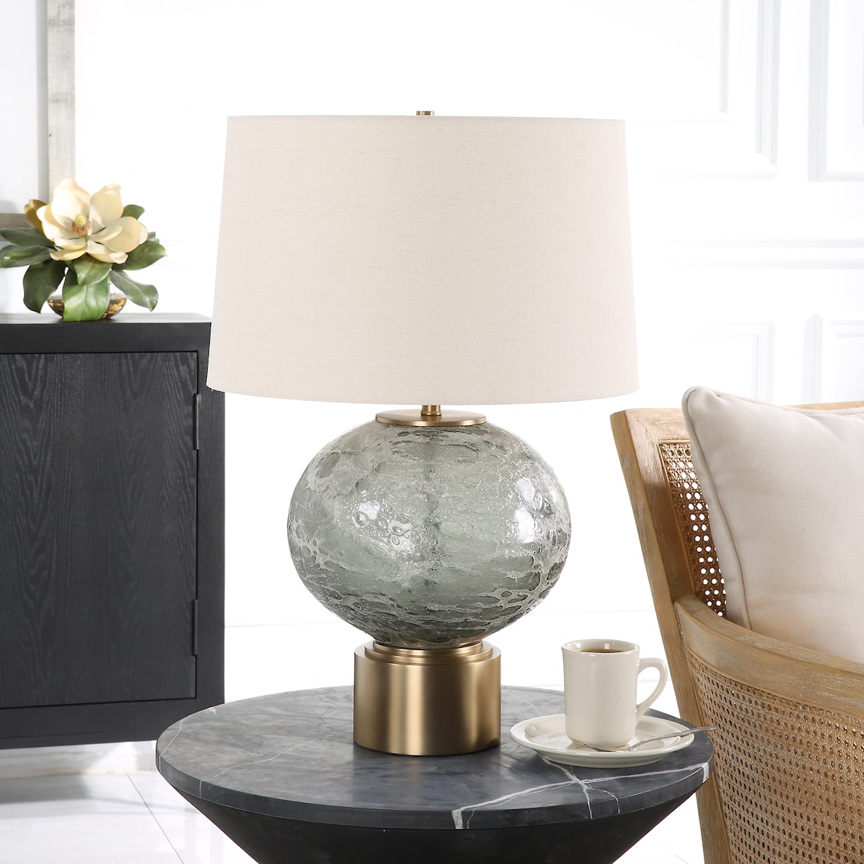 Uttermost Lunia Lunia Gray Glass Table Lamp