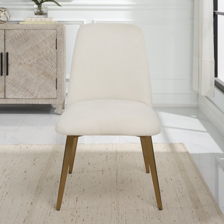 Vantage Off White Fabric Dining Chair