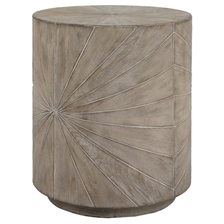 Fir Wood Veneer Side Table