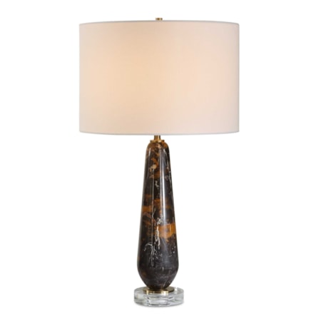Dames Dark Marble Table Lamp