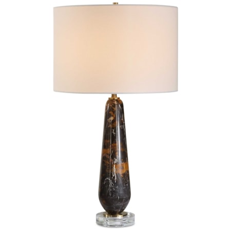 Dames Dark Marble Table Lamp