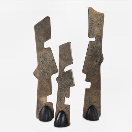 Geometric Echoes Bronze Sculptures Set/3