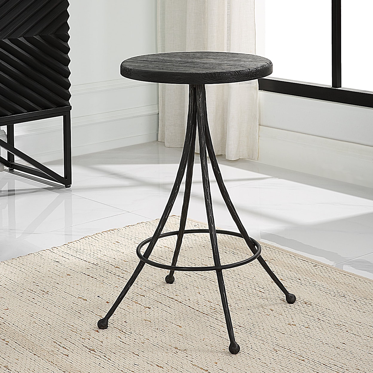 Uttermost Sona Sona Black Counter Stool