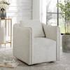 Uttermost Corben Corben White Swivel Armchair