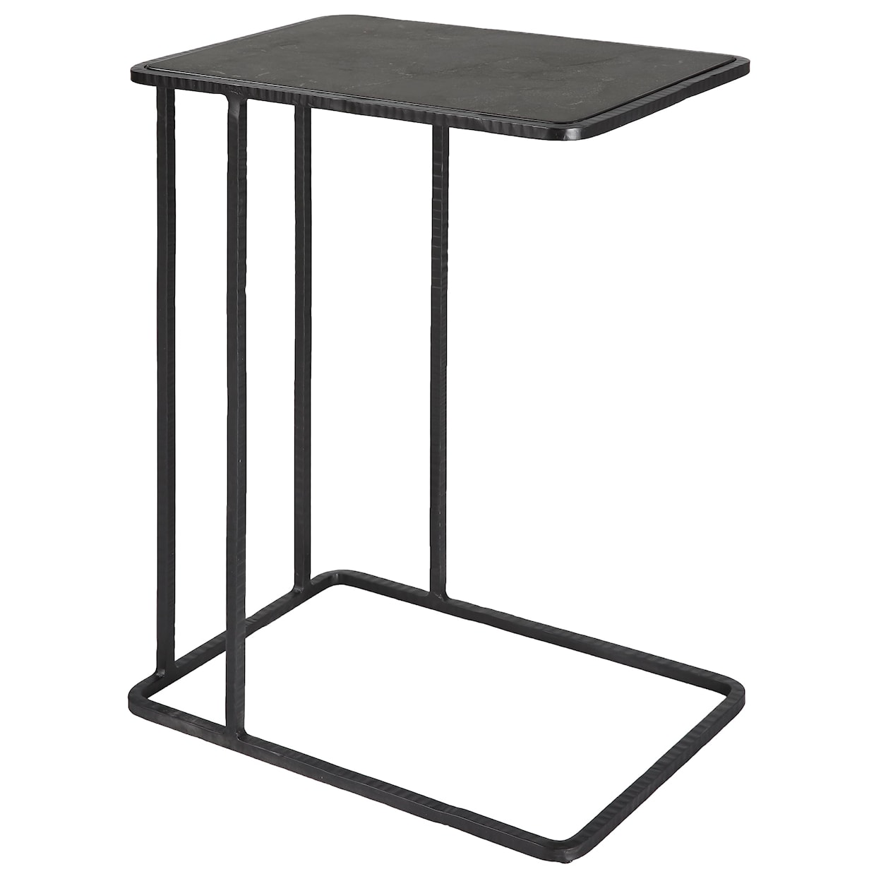 Uttermost Cavern Iron Accent Table with Stone Top