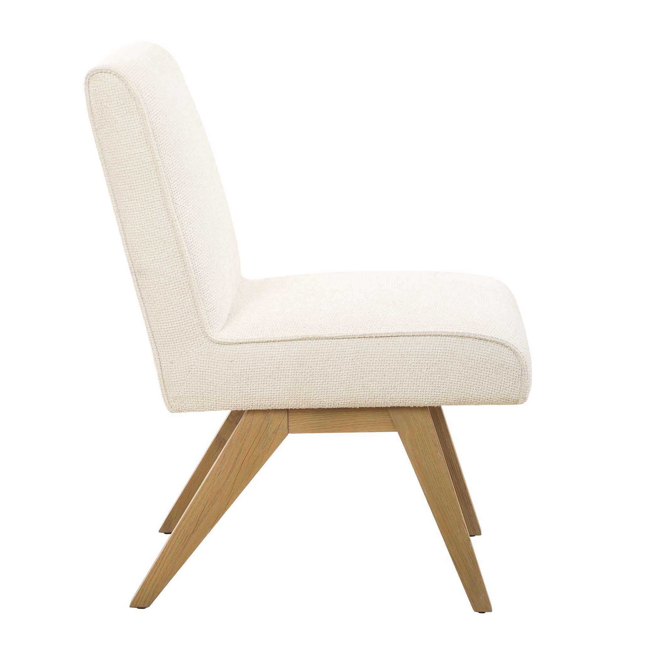 Blakely White Armless Dining Chair